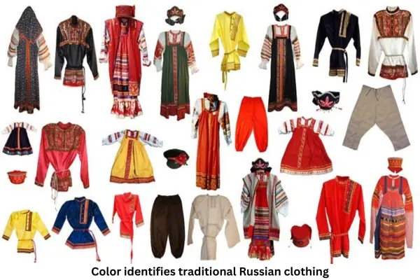 Color identifies traditional Russian clothing