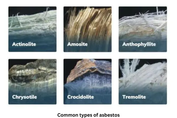 Common types of asbestos